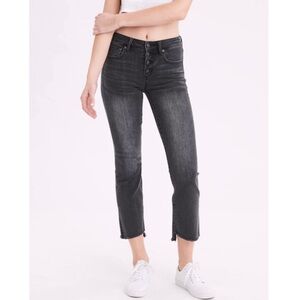 American Eagle High-Rise Crop Flare Button Fly Distressed Ankle Jeans 18 Tall